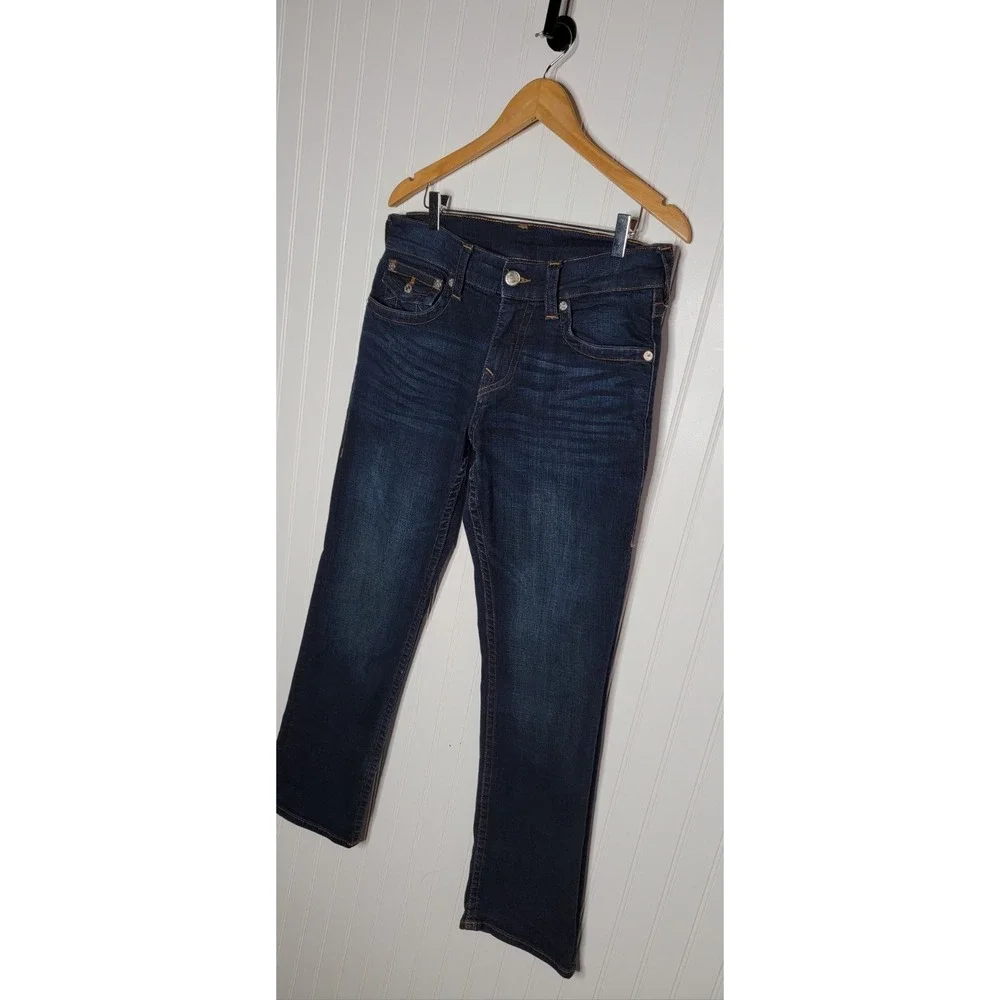 True Religion Ricky Jeans Men's Size 31 Relaxed Straight Leg Dark Wash Denim